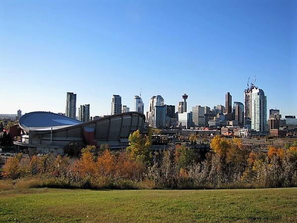 viewpoint of downtown Calgary