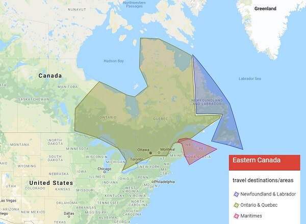 De hoogtepunten en bezienswaardigheden in oost Canada. Ontdek het beste van oost Canada en stem je reis hierop af!